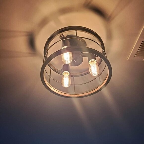 NEW 3-Light Semi Flush Mount Ceiling Light Fixture Vintage Ceiling Light - Picture 3 of 8